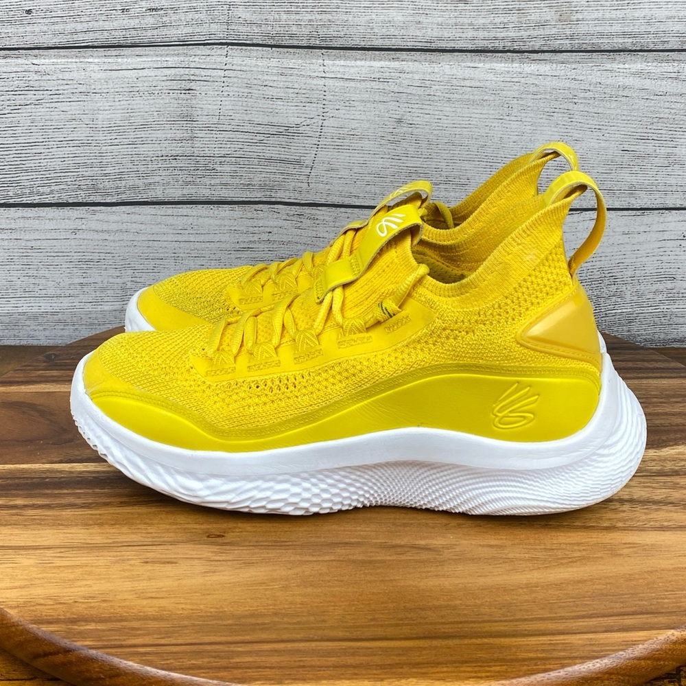 Under Armour Curry Flow 8 Smooth Butter Flow Yellow Basketball Shoe Size 7